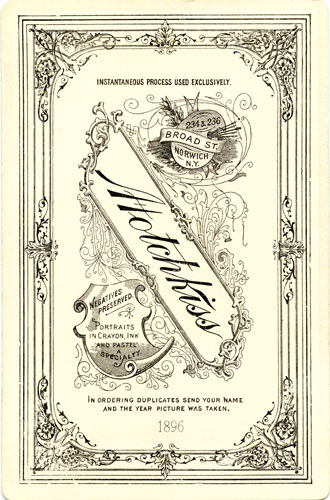 1896 Cabinet Card Back