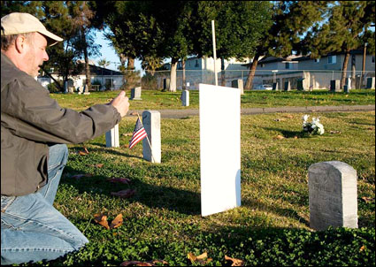 Photographing Gravestone