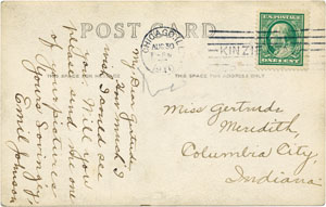 1910 Postcard Back